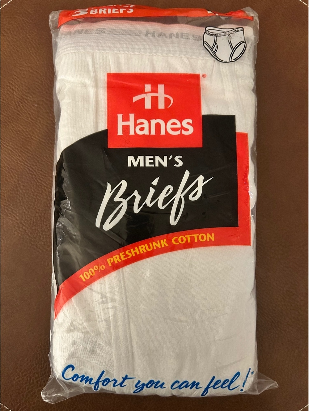 Vintage 1997 Hanes Men’s Briefs Size 42 3 Pack White NOS Sealed Deadstock Cotton